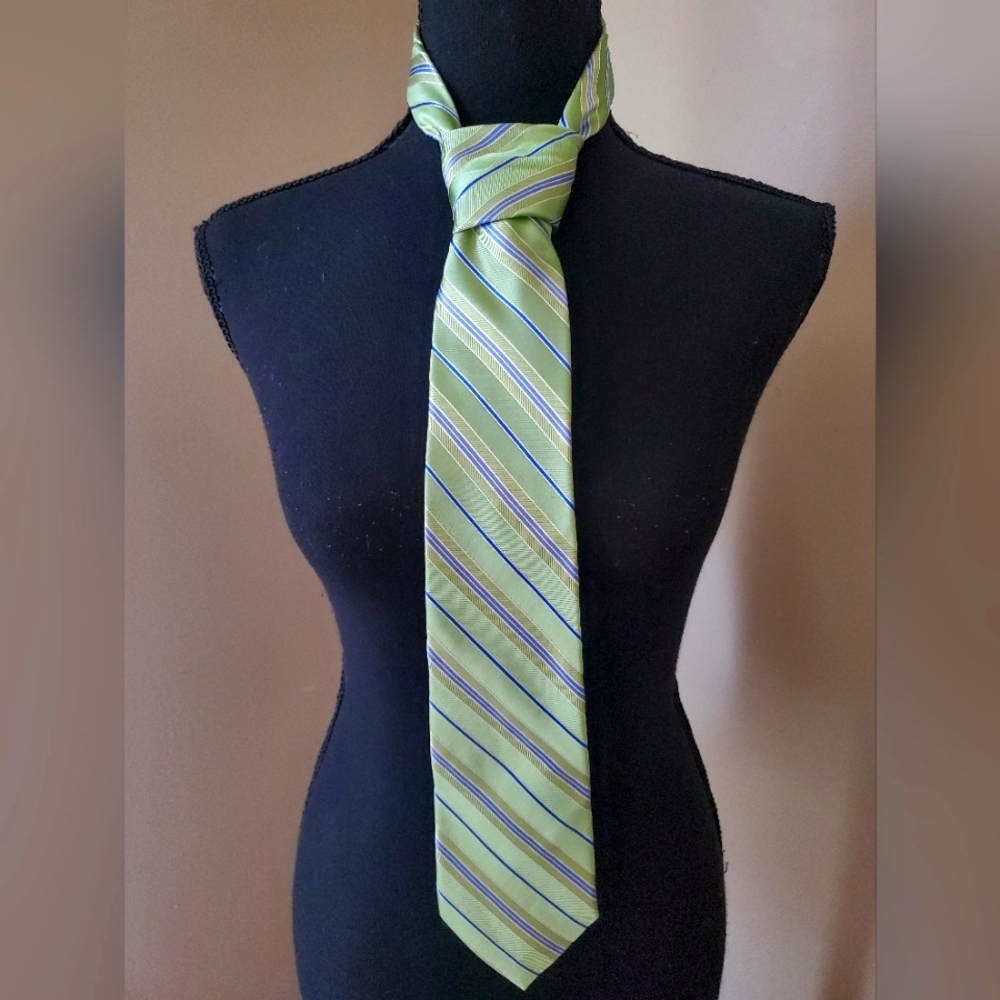 Michael Michael Kors Green Striped Men's Tie